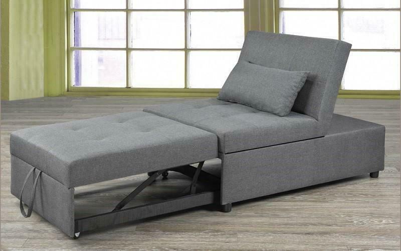 Fabric Sofa Bed – All in One – Grey Grey