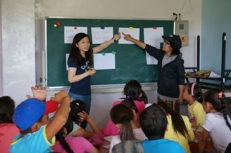 Teaching English to students in Mongolia