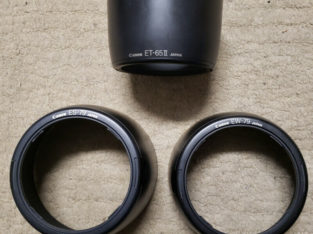 Canon Lens Hoods – ES-79, EW-79, ET-65II – Near New! – $20