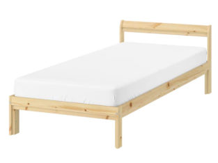 Twin Bed frame and mattress (with protector)