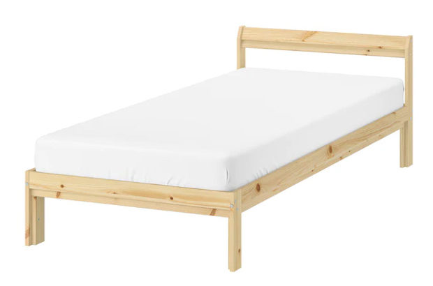 Twin Bed frame and mattress (with protector)