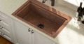 Hand-hammered 31.5 Single Bowl Dual-Mount Copper Ledger Sink