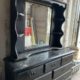 Black Dresser with Mirror