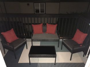 Outdoor patio 4 pieces set with cushions