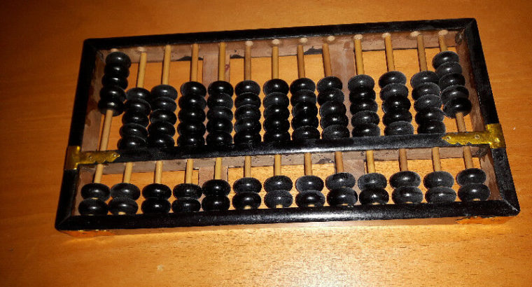 Chinese Abacus Vintage 13 Wooden Rods 91 Wooden Beads