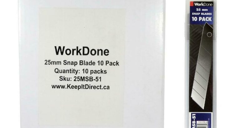 25mm Snap Off Blade 10 Packs – Min 100 Blades – Bulk Discounts