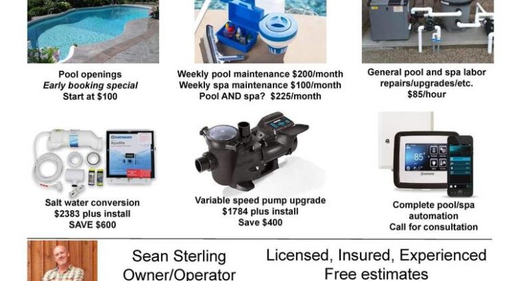 Pool/Spa Service. Licensed/Insured