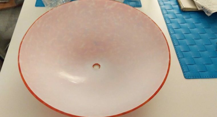 Lamp glass shade Speckled Red