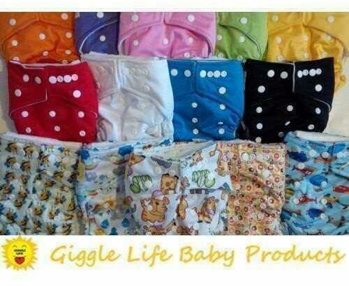 SALE! Giggle Life Cloth Diapers Reuseable Baby 7-36lbs Adjustable Trainers Disposable Liners Bamboo Adult