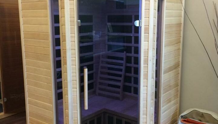 Blackstone Far infrared corner two person saunas on sale $2299, was $2999