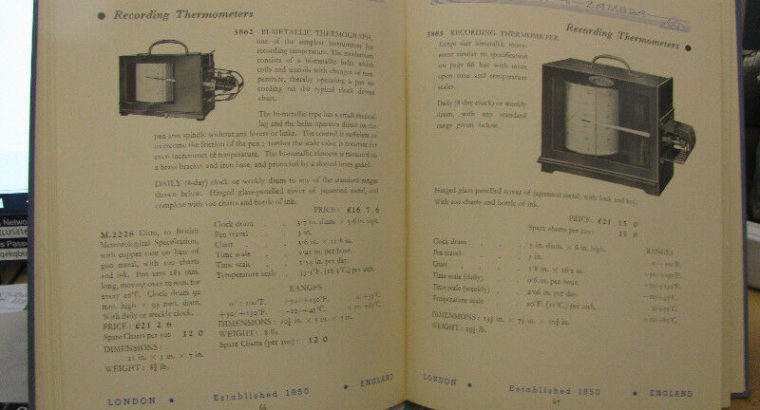Meteorological Instruments.Negretti & Zambra Catalog Book