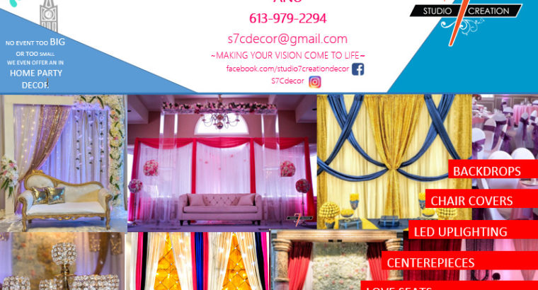 Wedding and Event Decoration Service 2020-2021 Welcoming Booking