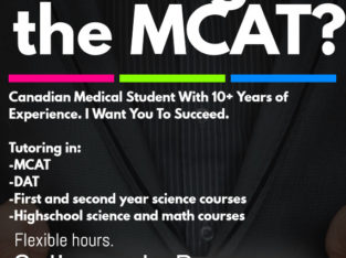 MCAT and Science Tutoring Service – Qualified, Caring, 10+ Years
