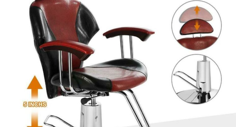 Black + Red Barber Chair Hydraulic Reclining Styling Salon Beauty – brand new – FREE SHIPPING