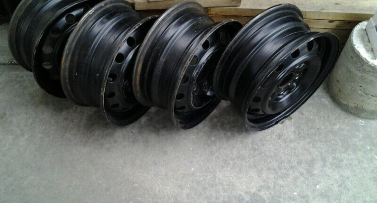4 14 inch steel rims $100, 5 hole 64.1 mm center hole.