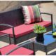 Outdoor patio 4 pieces set with cushions