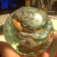Vintage Glass Multi Color Paperweight