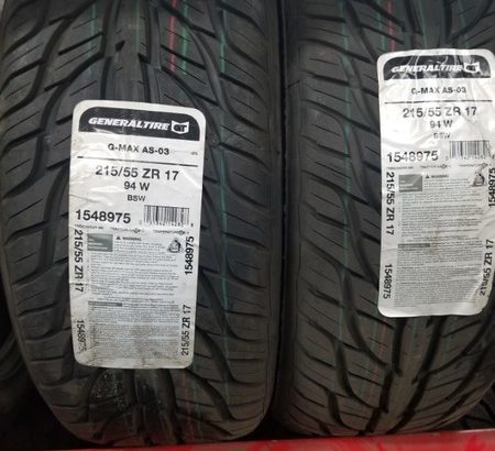 2 new p215/55r17 general as03