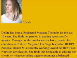 Female Massage Therapist building clientele in YVR