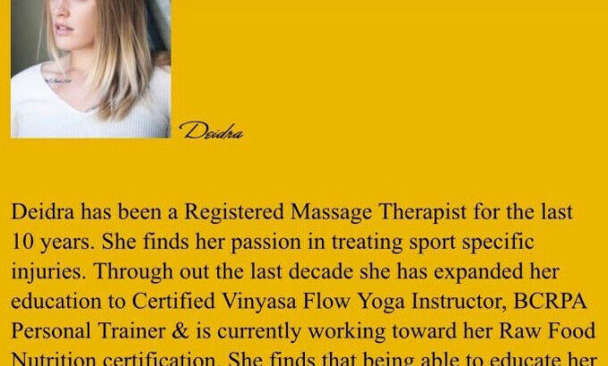 Female Massage Therapist building clientele in YVR