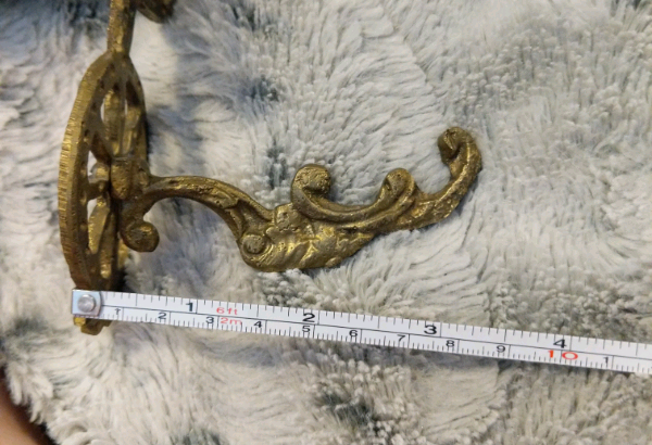 Vintage brass decorative hook