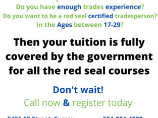 Free Funded Red Seal Courses for BC Residents