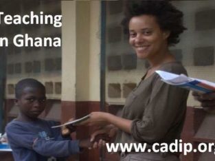 Teaching in a school in Ghana