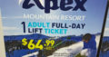Apex Lift Ticket