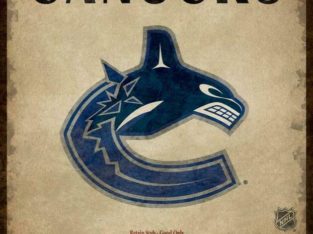 Vancouver Canucks Classic Ticket Framed Canvas Print (New)