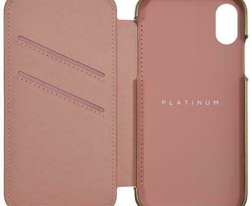 Platinum Series PT-MAXWFP-C Fitted Hard Shell Folio Case for Apple iPhone X – Deep Pink (New Other)