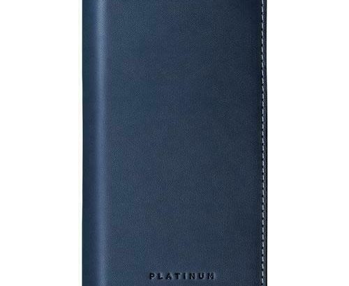 Platinum Series PT-MAXSBLWL-C Fitted Hard Shell Leather Wallet for iPhone X/XS – Blue (New Other)