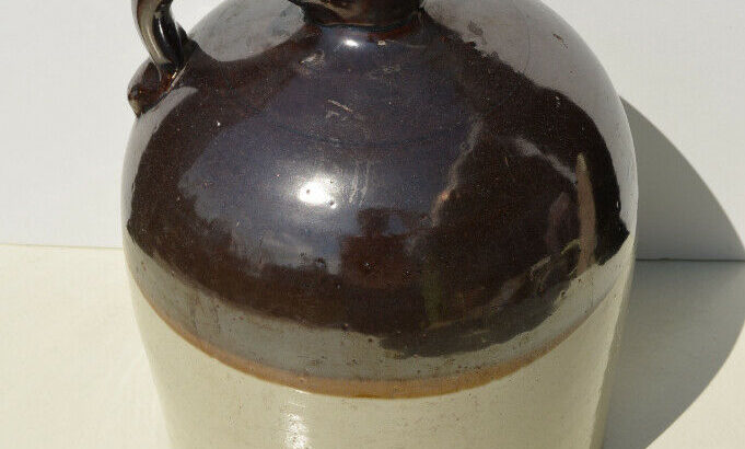 Large Antique Stoneware Jug Crock