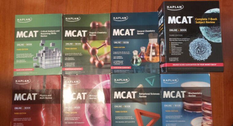 MCAT Prep Books (Kaplan and Exam Kracker)