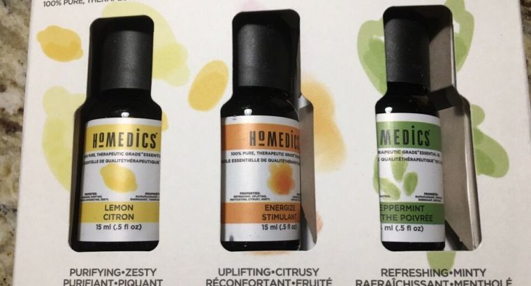 BNIB Homedics essential oils set