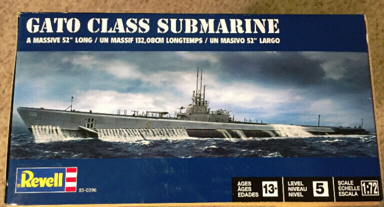 Revell 1/72 USS Gato Class submarine