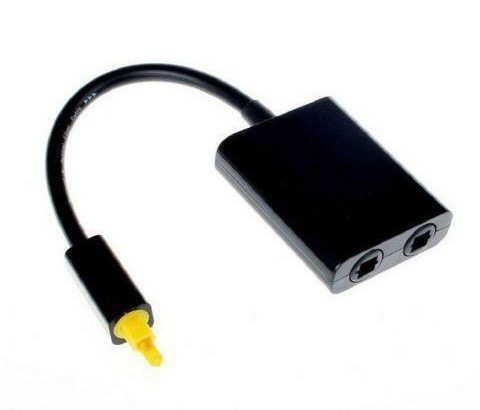 DIGITAL OPTICAL FIBER OPTICAL TOSLINK SPLITTER 1 IN 2 OUT ADAPTER AVAILABLE AT ANGEL ELECTRONICS MISSISSAUGA