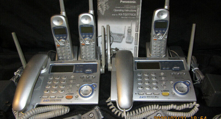 PANASONIC 2.4GHz CORDED/CORDLESS EXPANDABLE PHONE SYSTEMS