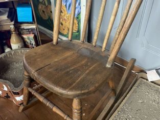 Ladies antique wooden rocking chair