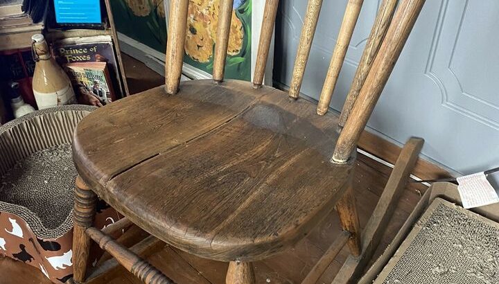 Ladies antique wooden rocking chair