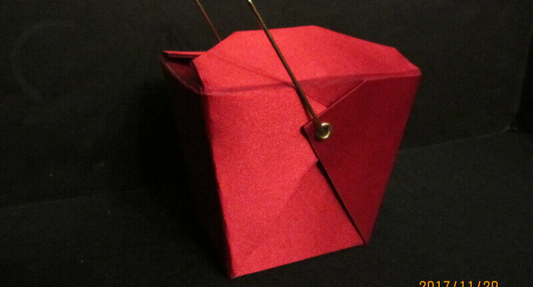 RED SATIN “TAKE-OUT” GIFT CONTAINERS
