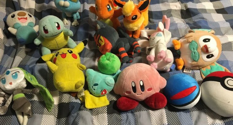 Pokemon and Kirby plush toys( check prices)