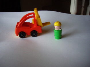 FISHER PRICE FORKLIFT WITH PERSON