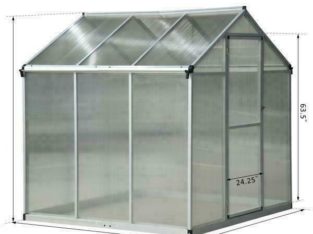 6’x6.25’x6.4′ Portable Outdoor Walk-In Cold Frame Greenhouse Aluminum Frame Brand New direct from manufacturer