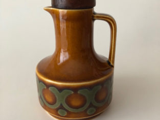 Hornsea England Bottle Pitcher RARE Teak stopper Bronte Pattern