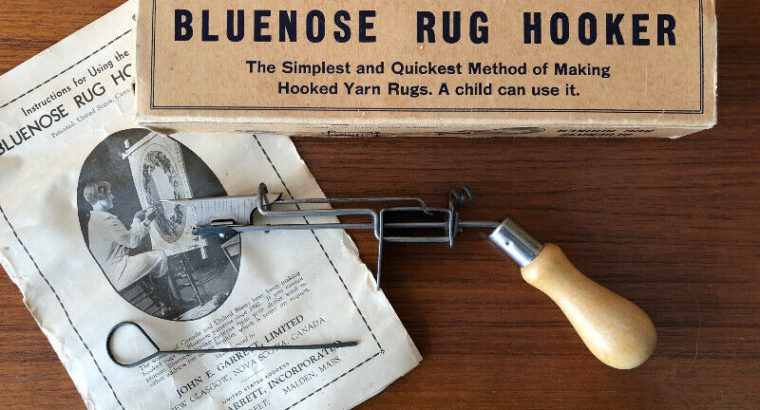 Antique 1920’s Bluenose Rug Hooker Original Box + Instructions