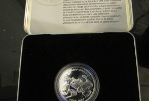 1998 Gilles Villeneuve Sterling Silver Coin