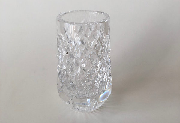 Vintage Irish Cut Crystal Bud Vase Signed Tyrone Cappagh Pattern