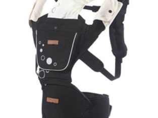 Baby Carrier with Hip Seat for Newborns, Babies & Toddlers – Black – free shipping