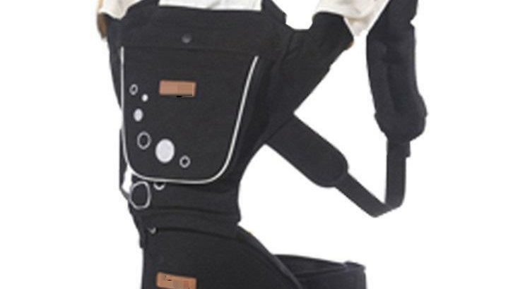 Baby Carrier with Hip Seat for Newborns, Babies & Toddlers – Black – free shipping