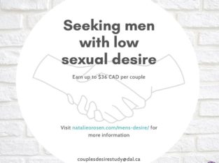 Looking for men for PAID research study -volunteer